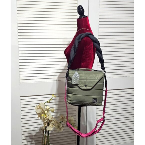 NWT HKWIP Women's Olive Pink Shawn Killinger Couture Crossbody Bag 2921 - Picture 3 of 16